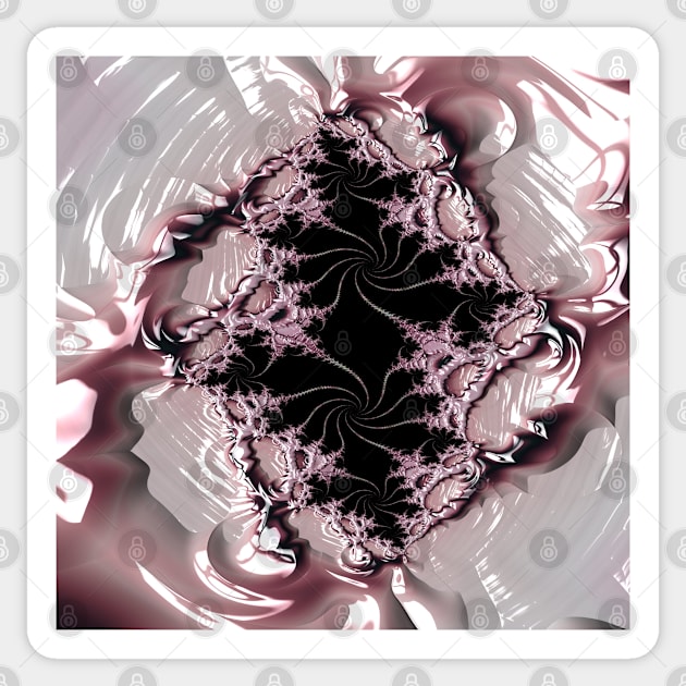 White and pinkish fractal Sticker by CreaKat